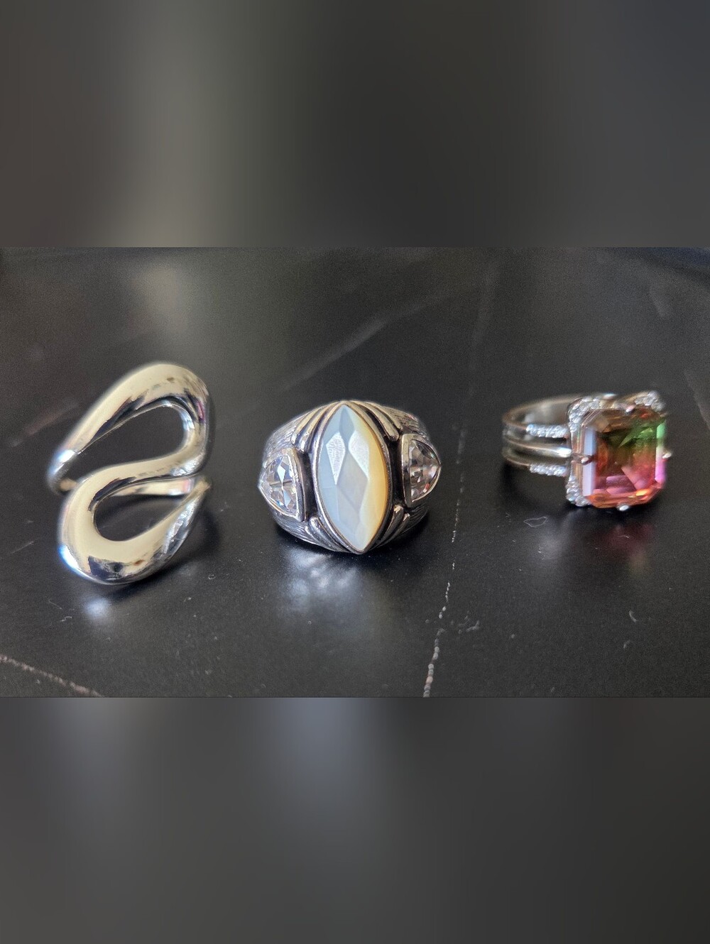Ring Bundle With Silpada Stargazer Sterling Silver Ring & Pink Stone Band